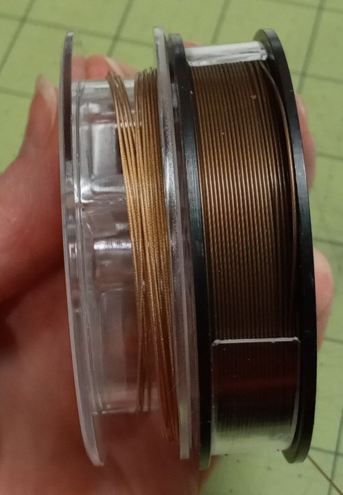 Judy Larson's A Few Thoughts on Multi-Strand Beading Wires - , Beading, Beads, ago, I purchased a 30-foot spool each of silver-plated and gold-plated beading wire