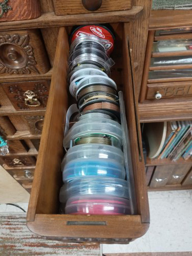 Judy Larson's A Few Thoughts on Multi-Strand Beading Wires - , Beading, Beads, first in the drawer is a 7 strand, then two 19 strand 