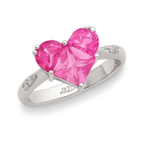 Judy Ellis's October Birthstones - Rose Zircon, Pink Tourmaline and Opal - , General Education, Design, , Pink Heart Zircon ring