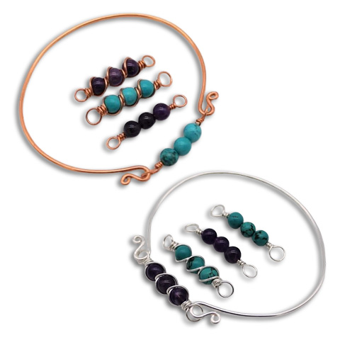 Cathryn Jakicic's Mixing Color with Metal - , Wire Jewelry Design, Design, dainty interchangeable boho bracelet