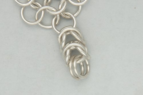 Kylie Jones's Gemstone Chain Maille Pendant - , Chain Maille Jewelry, Making Chain, Chain Making , Add one more box by repeating the last step.    