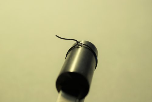Judy Freyer Thompson's Simple Wire Hoop Earrings - , Contemporary Wire Jewelry, Loops, Wire Loop, Wrapped Wire Loop, Slide the hoop back on the mandrel pliers 