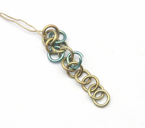 Kylie Jones's Niobium Zigzag Earrings - , Chain Maille Jewelry, Making Chain, Chain Making ,  then the left side down through rings 9 and 7