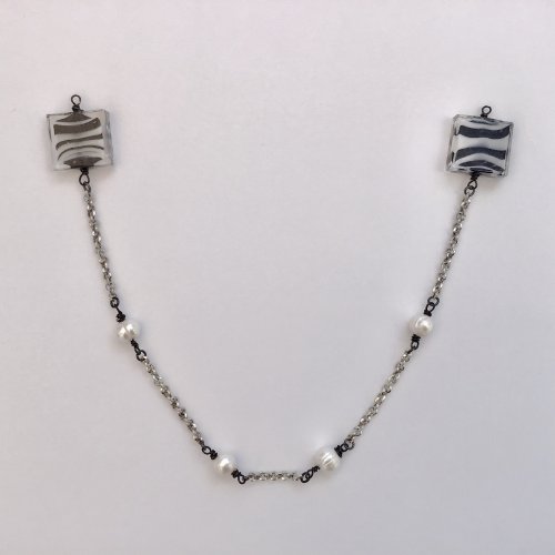 Kristal Wick's Tuxedo Junction Necklace - , Contemporary Wire Jewelry, Loops, Wire Loop, Wrapped Wire Loop, using jump rings to connect components
