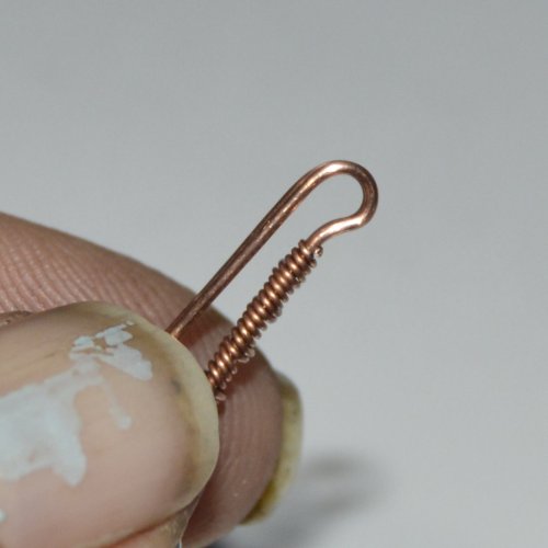 Deborah Kelly's Wire Woven Drumstick Earrings and Ring - , Wire Weaving, Weaving, Wire Weaving, Weaving Wire,  bend them in the other direction 