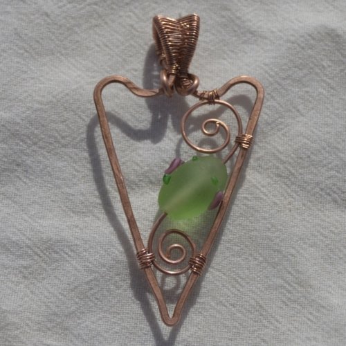 Deborah Kelly's Woven Wire Arrowhead Pendant - , Wire Weaving, Weaving, Wire Weaving, Weaving Wire, Repeat securing the sides of the wire