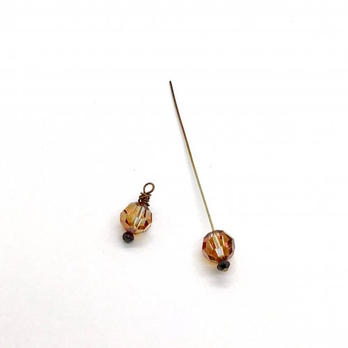 Kristal Wick's Fab Fall Earrings - , Contemporary Wire Jewelry, Forging, Forging Jewelry, Jewelry Forging, How To Punch Holes, Hole Punching, Punch A Hole, Using a piece of 22 gauge wire or headpin