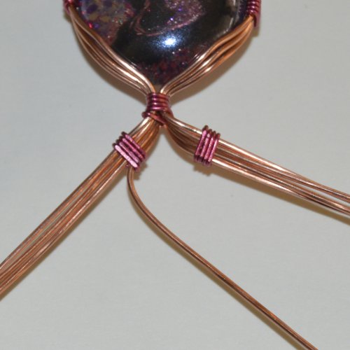 Deborah Kelly's Braided Band Bracelet - , Contemporary Wire Jewelry, Weaving, Wire Weaving, Weaving Wire, Pick a side of the stone to start on.