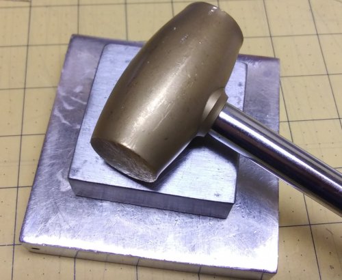 Judy Larson's Mixed Metal Sampler Bracelet 5 - River Walk  - , Metalwork, Cutting, Cutting Tool, Cutters, How To Punch Holes, Hole Punching, Punch A Hole, Sawing, Saw, Wire Saw, Texturing, Butane Torch, Soldering, Solder, Design, Flatten all the embellishment pieces after cutting