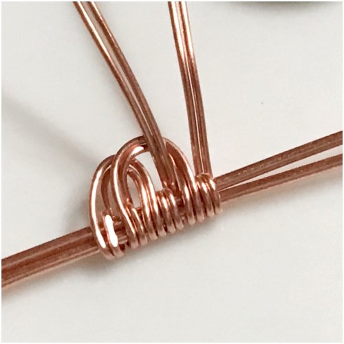 Erika Pal's Loop Bezel Pendant - , Contemporary Wire Jewelry, Findings, Clasps, Components, Loops, Wire Loop, Wrapped Wire Loop, Weaving, Wire Weaving, Weaving Wire, Bend these weaving wire ends completely downwards
