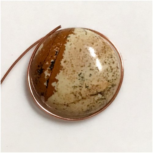 Erika Pal's Loop Bezel Pendant - , Contemporary Wire Jewelry, Findings, Clasps, Components, Loops, Wire Loop, Wrapped Wire Loop, Weaving, Wire Weaving, Weaving Wire,  Wrap a piece of weaving wire once around your stone