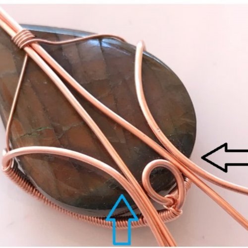 Erika Pal's Serenity Pendant - , Wire Weaving, Weaving, Wire Weaving, Weaving Wire, Position these 2 base wires 
