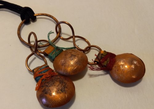 Judy Freyer Thompson's Singing Bells - , Metalwork, Cutting, Cutting Tool, Cutters, Dapping, Dapping Jewelry, Filing, Finishing, Attach jump rings to the Singing Bells