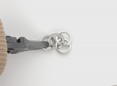 Kylie Jones's Stainless Steel Half Persian Bracelet - , Chain Maille Jewelry, Making Chain, Chain Making ,  Hold the single ring that has the 3 rings