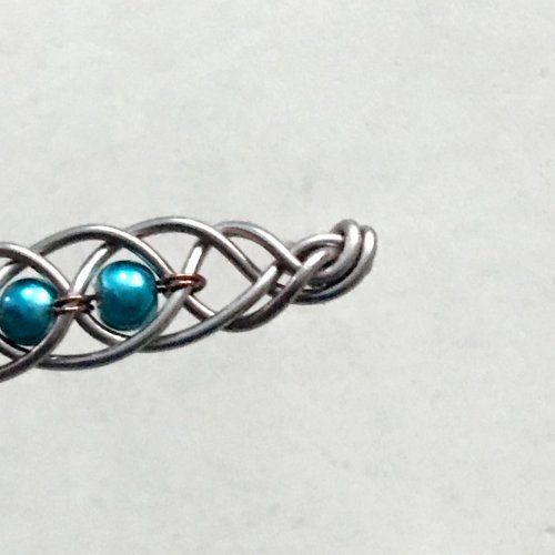 Erika Pal's Charm Hoop Earrings - , Contemporary Wire Jewelry, Lashing, Wire Lashing, Wire Wrapping, Wrapping, Wire Wrapping Jewelry, Beads, Bend the short wire ends completely backwards