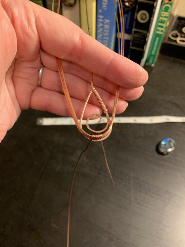 Kendra Austin's Sterling Wire Wrapped Bookmark - , Hair Accessories, Zipper Pulls, Christmas Ornaments, Wire Wrapping, Wrapping, Wire Wrapping Jewelry, Wrap an equal number of times around each side