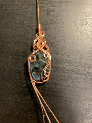 Kendra Austin's Sterling Wire Wrapped Bookmark - , Hair Accessories, Zipper Pulls, Christmas Ornaments, Wire Wrapping, Wrapping, Wire Wrapping Jewelry, Continue a few wraps up the top setting wire to secure it.