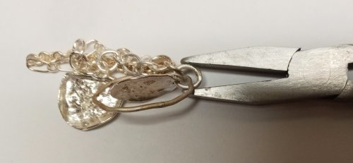 Organic Fused Silver Dust Earrings | Contemporary Wire Jewelry