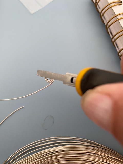 Lori Cranson's Fire and Ice Long Necklace - , Contemporary Wire Jewelry, Coiling, Coiling Wire, Wire Coiling, spiral the loop