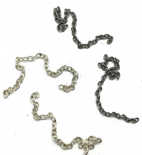 Kristal Wick's Blue Puya Double Drop Earrings - , Contemporary Wire Jewelry, Design, Beads, Cut two 2 pieces of color A chain