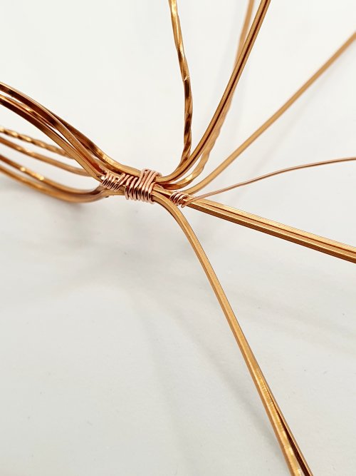 Natalie Patten's Classic Wrap Pumpkin Pendant - , Classic Wire Jewelry, Wire Wrapping, Wrapping, Wire Wrapping Jewelry, Weaving, Wire Weaving, Weaving Wire, Create a weave by wrapping three wraps