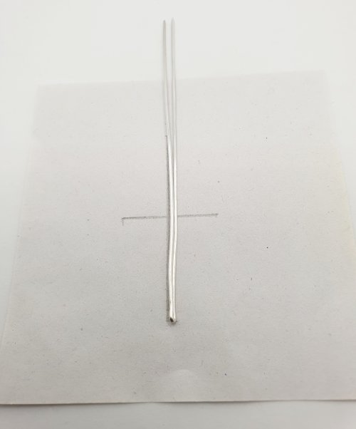 Natalie Patten's Woven Wire Cross Pendant - , Wire Weaving, Weaving, Wire Weaving, Weaving Wire, Create a sharp outward bend at a 90 degree angle 