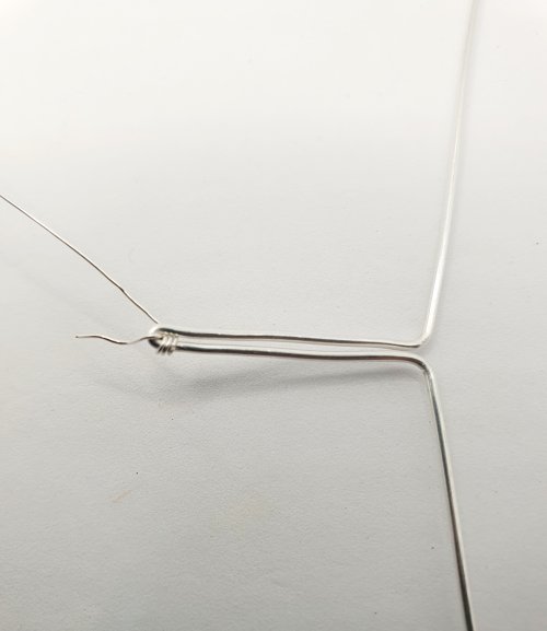 Natalie Patten's Woven Wire Cross Pendant - , Wire Weaving, Weaving, Wire Weaving, Weaving Wire, Wrap twice over both
