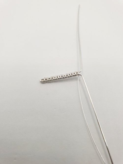 Natalie Patten's Woven Wire Cross Pendant - , Wire Weaving, Weaving, Wire Weaving, Weaving Wire, Repeat this weave approximately 7 times