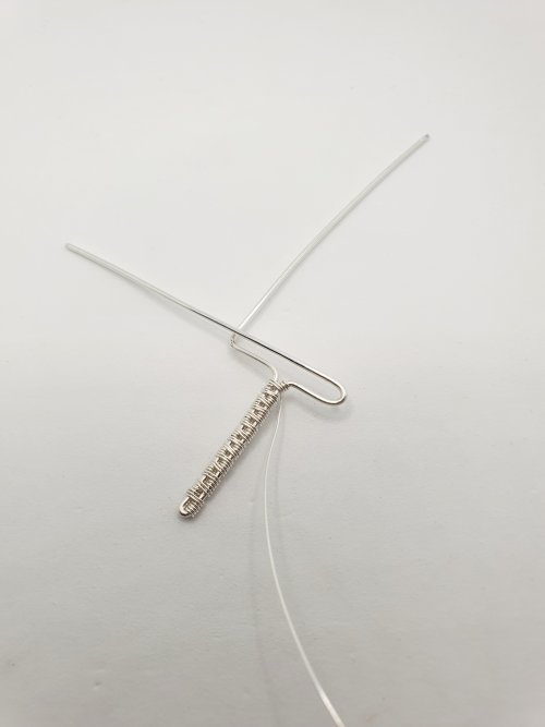 Natalie Patten's Woven Wire Cross Pendant - , Wire Weaving, Weaving, Wire Weaving, Weaving Wire, Continue to bend the upwards