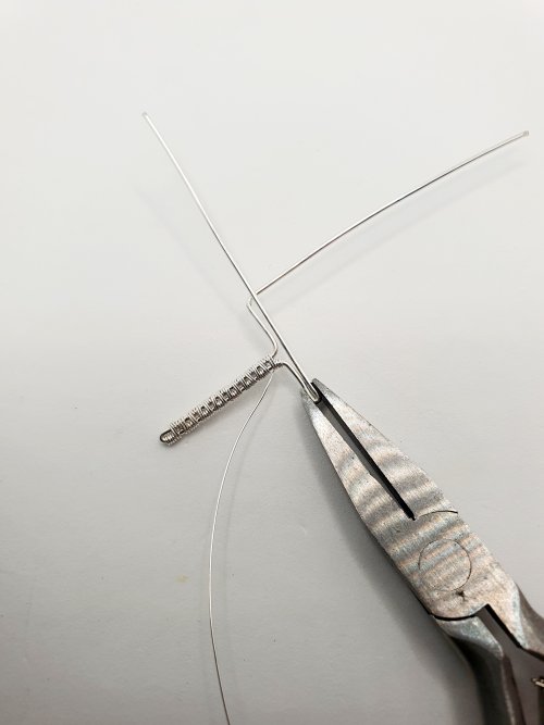 Natalie Patten's Woven Wire Cross Pendant - , Wire Weaving, Weaving, Wire Weaving, Weaving Wire, Use pliers to compress these bends