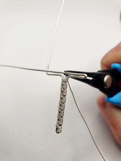 Natalie Patten's Woven Wire Cross Pendant - , Wire Weaving, Weaving, Wire Weaving, Weaving Wire, Find the center point of the cross