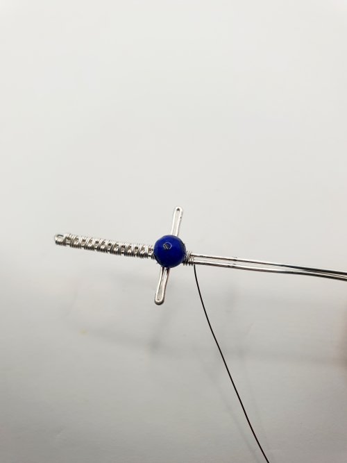 Natalie Patten's Woven Wire Cross Pendant - , Wire Weaving, Weaving, Wire Weaving, Weaving Wire, Two wraps over both
