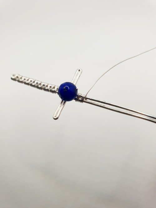 Natalie Patten's Woven Wire Cross Pendant - , Wire Weaving, Weaving, Wire Weaving, Weaving Wire,  two wraps on one side