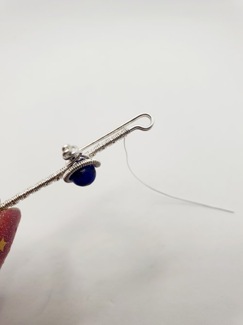 Natalie Patten's Woven Wire Cross Pendant - , Wire Weaving, Weaving, Wire Weaving, Weaving Wire, wrap around and secure the bail in place