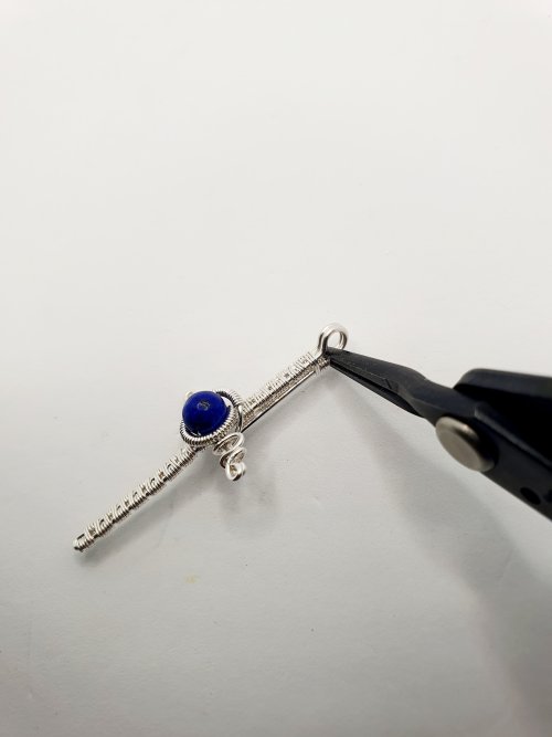Natalie Patten's Woven Wire Cross Pendant - , Wire Weaving, Weaving, Wire Weaving, Weaving Wire, tuck the end into the bail