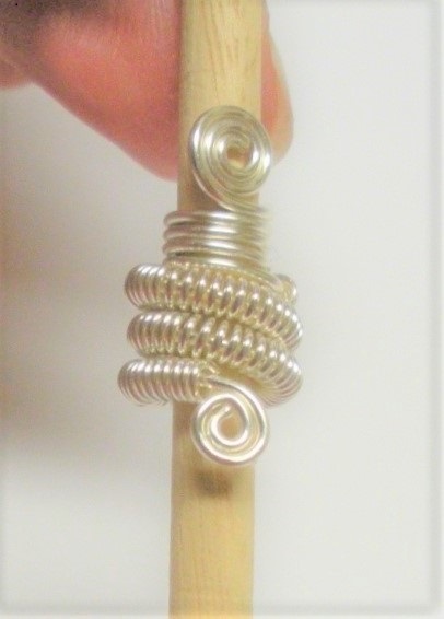 Judy Larson's Coiled Wire End Caps - , Findings & Components, Toggles & Clasps, Earwire & Headpin, Coiling, Coiling Wire, Wire Coiling, wire up tightly to the wire coil