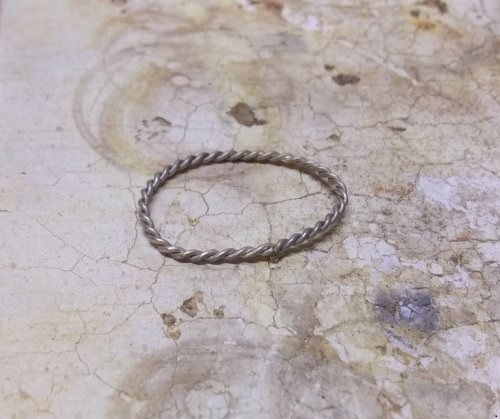 Judy Larson's Lacy Washers - , Contemporary Wire Jewelry, Butane Torch, Soldering, Solder, Tightly twist two pieces of 22 gauge wire together to make a 3    