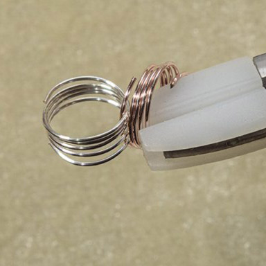 Nancy Chase's Spring Dreams Earrings - , Contemporary Wire Jewelry, Coiling, Coiling Wire, Wire Coiling, thread the coils together
