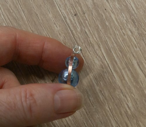 Kylie Jones's Beaded RIng Pendant - , Contemporary Wire Jewelry, Texturing, Butane Torch, Soldering, Solder, make a wire wrapped loop