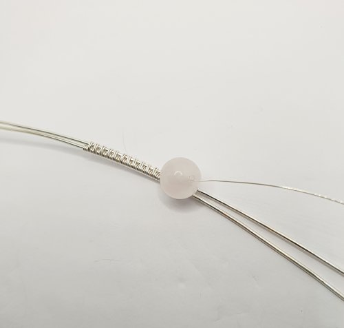 Natalie Patten's Adjustable Wire Wrapped Cocktail Ring - , Contemporary Wire Jewelry, Wire Wrapping, Wrapping, Wire Wrapping Jewelry, string on the larger center bead