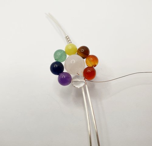 Natalie Patten's Adjustable Wire Wrapped Cocktail Ring - , Contemporary Wire Jewelry, Wire Wrapping, Wrapping, Wire Wrapping Jewelry, wrap the beads around the center