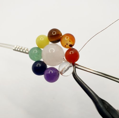 Natalie Patten's Adjustable Wire Wrapped Cocktail Ring - , Contemporary Wire Jewelry, Wire Wrapping, Wrapping, Wire Wrapping Jewelry, wrap the weaving wire around the base wires