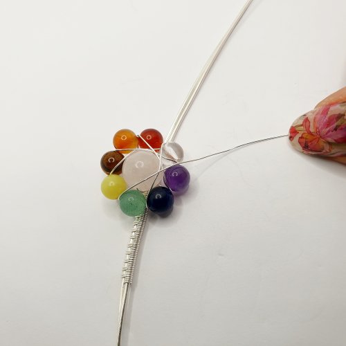 Natalie Patten's Adjustable Wire Wrapped Cocktail Ring - , Contemporary Wire Jewelry, Wire Wrapping, Wrapping, Wire Wrapping Jewelry, be sure to pull the wire taut