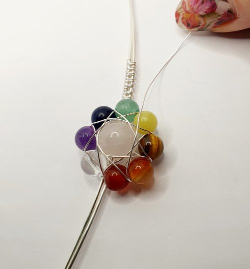 Natalie Patten's Adjustable Wire Wrapped Cocktail Ring - , Contemporary Wire Jewelry, Wire Wrapping, Wrapping, Wire Wrapping Jewelry, the wire returns to the starting point