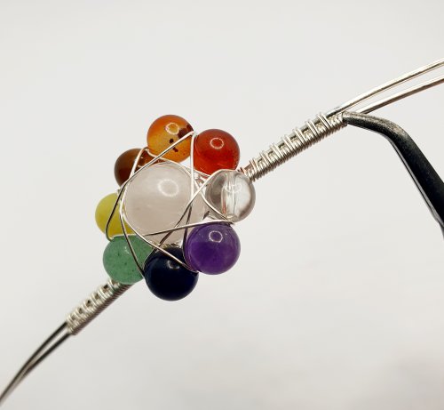 Natalie Patten's Adjustable Wire Wrapped Cocktail Ring - , Contemporary Wire Jewelry, Wire Wrapping, Wrapping, Wire Wrapping Jewelry, trim and tuck in the wire