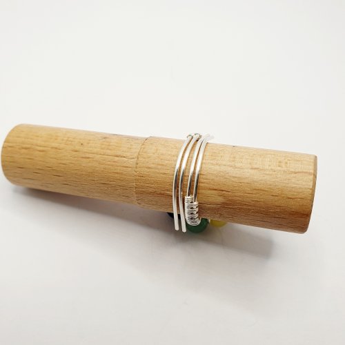 Natalie Patten's Adjustable Wire Wrapped Cocktail Ring - , Contemporary Wire Jewelry, Wire Wrapping, Wrapping, Wire Wrapping Jewelry, the shank should be tight on the mandrel