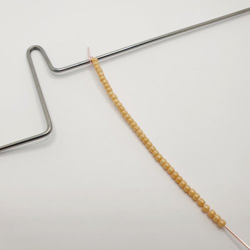 Natalie Patten's Beaded Coiled Wire Beads - , Contemporary Wire Jewelry, Coiling, Coiling Wire, Wire Coiling, Beads, string on 40 beads