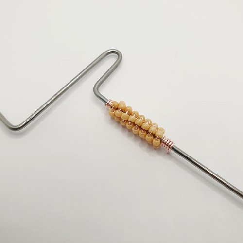 Natalie Patten's Beaded Coiled Wire Beads - , Contemporary Wire Jewelry, Coiling, Coiling Wire, Wire Coiling, Beads, slide the component off the mandrel