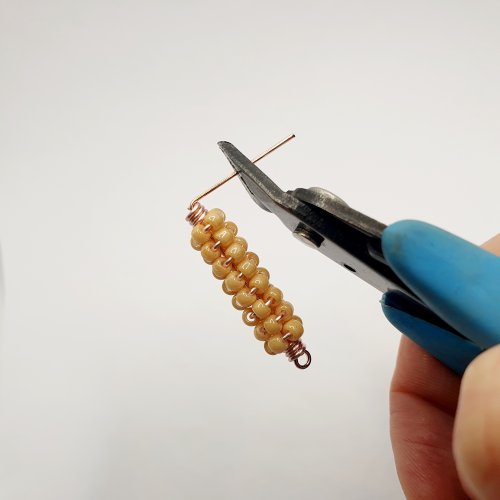 Natalie Patten's Beaded Coiled Wire Beads - , Contemporary Wire Jewelry, Coiling, Coiling Wire, Wire Coiling, Beads, trim the eye pin
