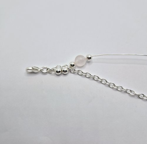 Natalie Patten's Delicate Wire and Chain Bracelet - , Contemporary Wire Jewelry, Making Chain, Chain Making , Beads, straighten out the wire before adding another cluster of beads
